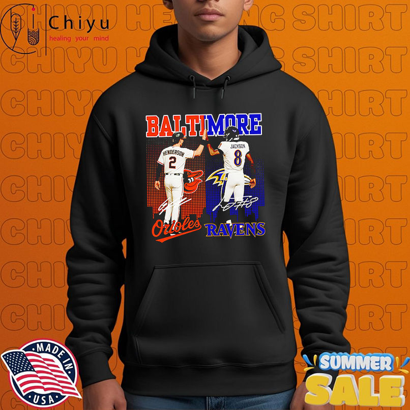 Baltimore Gunnar Henderson Baltimore Orioles and Lamar Jackson Baltimore Ravens shirt