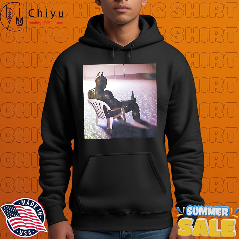 Batman Sitting In The Rain A Night Off Retro Photo shirt