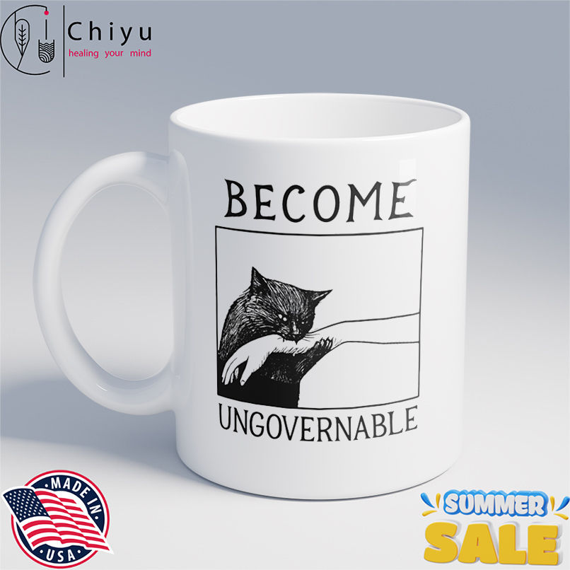 Become Ungovernable black cat biting hand shirt Become Ungovernable black cat biting hand shirt