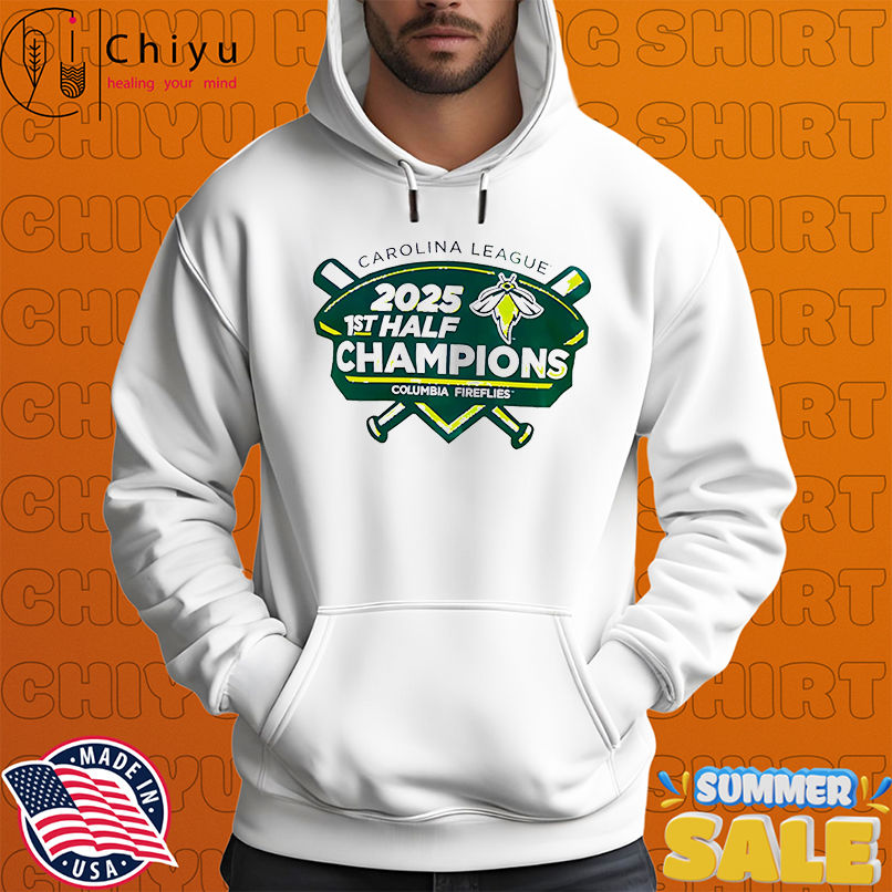 Carolina League 2025 Columbia Fireflies 1st Half Champions shirt