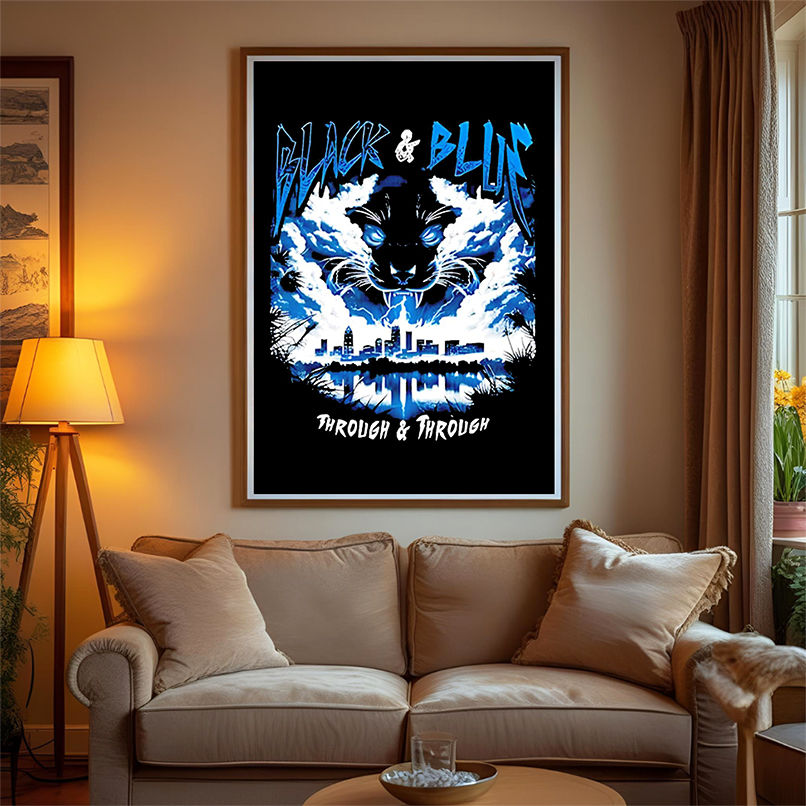 Carolina Panthers black and blue through and through shirt Carolina Panthers black and blue through and through shirt