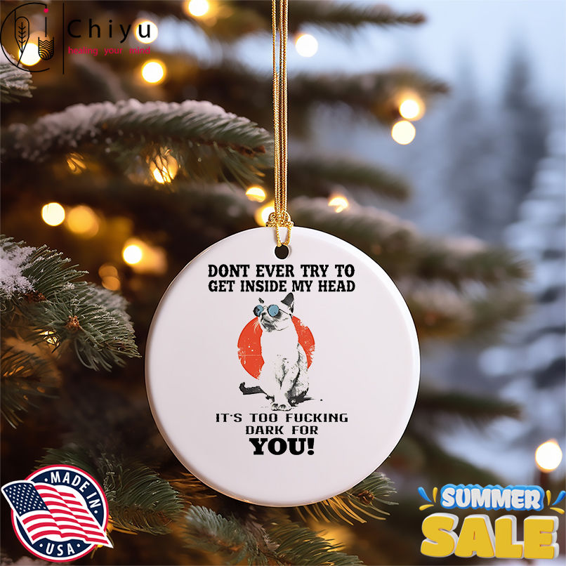 Cat dont ever try to get inside my head it's too fucking dark for you shirt