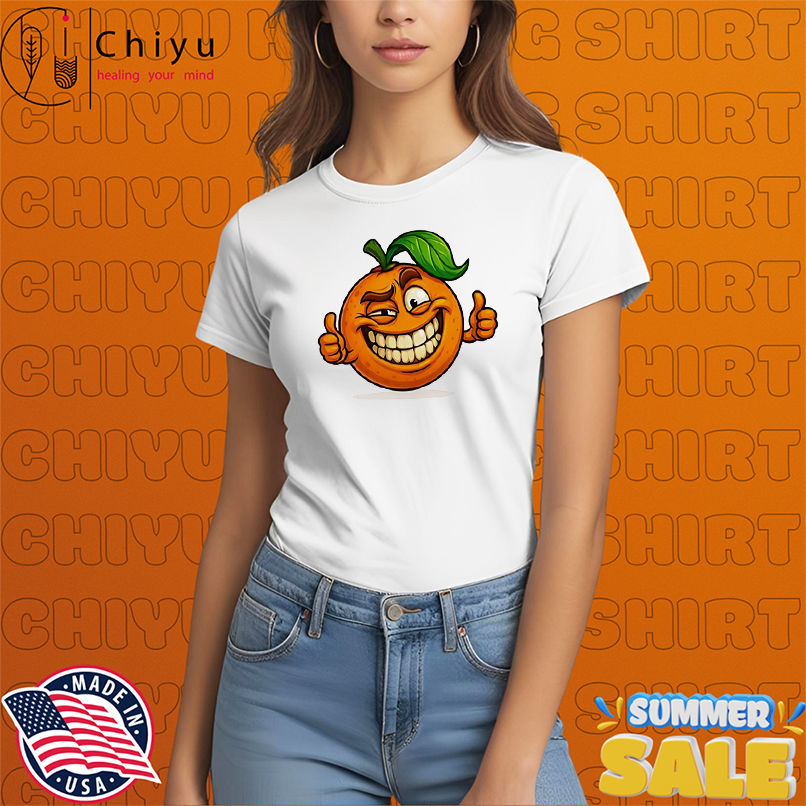 Confident Smiling Orange Cartoon shirt