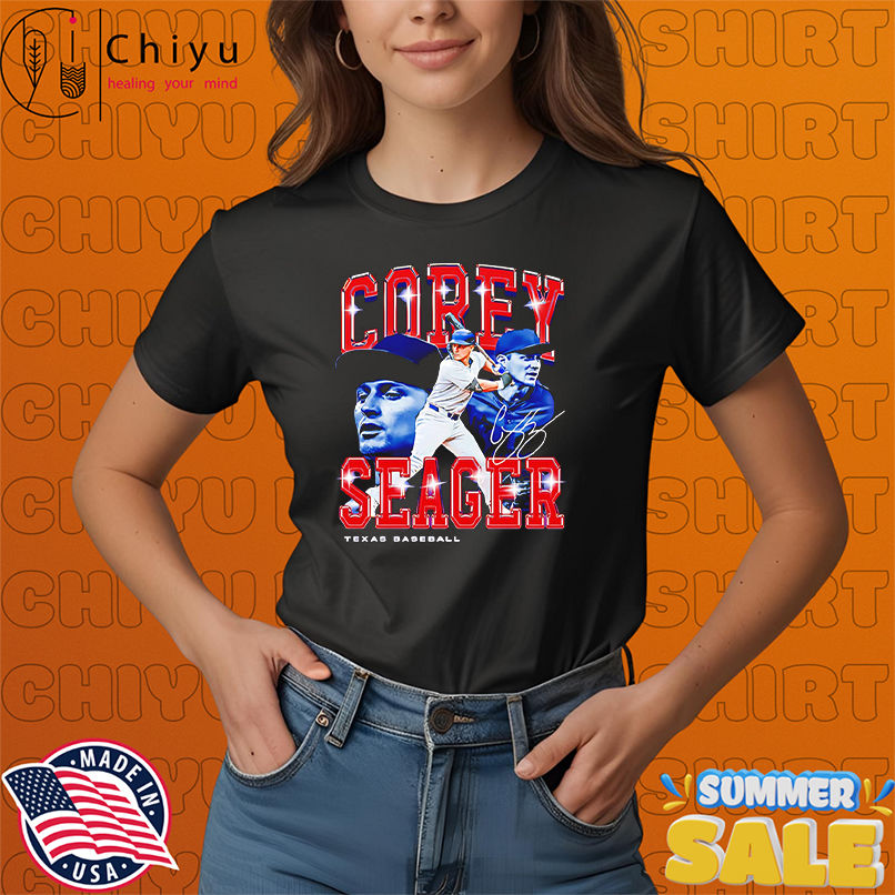 Corey Seager Retro Flair Texas baseball signatue shirt