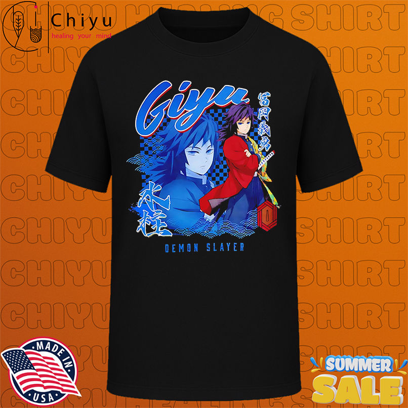 Demon Slayer Kimetsu No Yaiba Giyu Tomioka Checkered Girls shirt