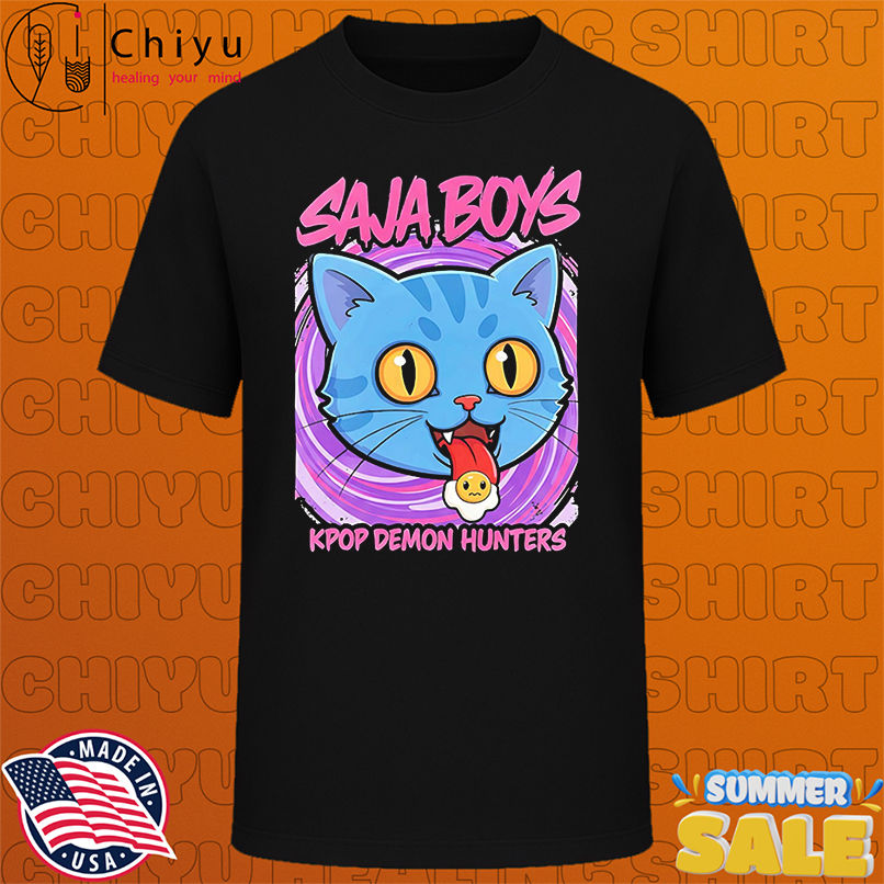 Derpy Tiger Saja Boys KPop Demon Hunters Blue Cat shirt