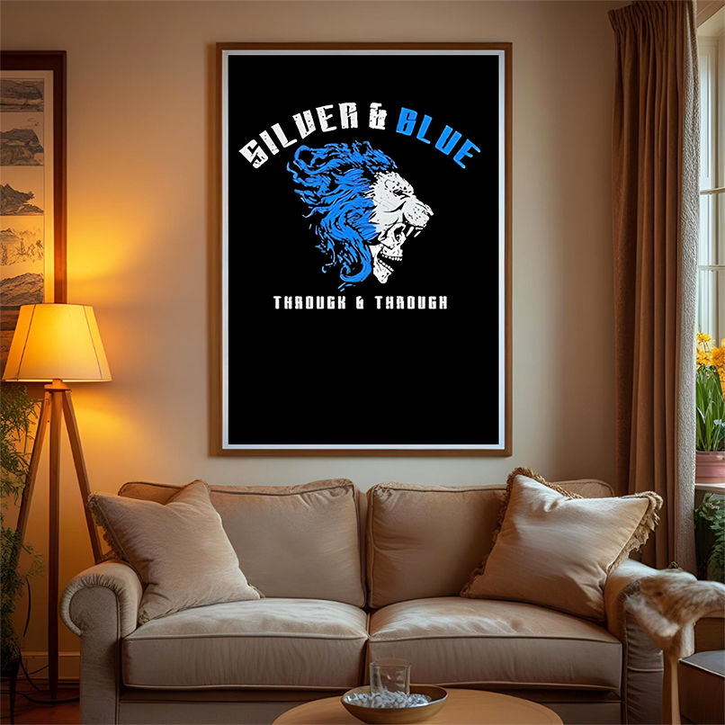 Detroit Lions Silver and Blue Through and Through shirt Detroit Lions Silver and Blue Through and Through shirt