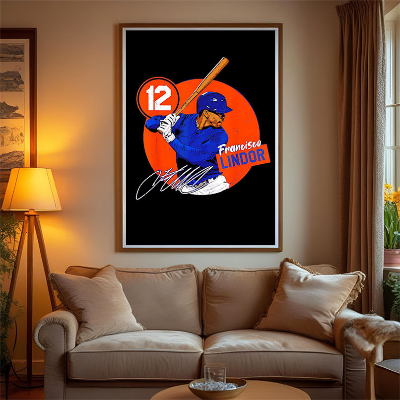 Francisco Lindor #12 New York Baseball MLB Player retro shirt Francisco Lindor #12 New York Baseball MLB Player retro shirt