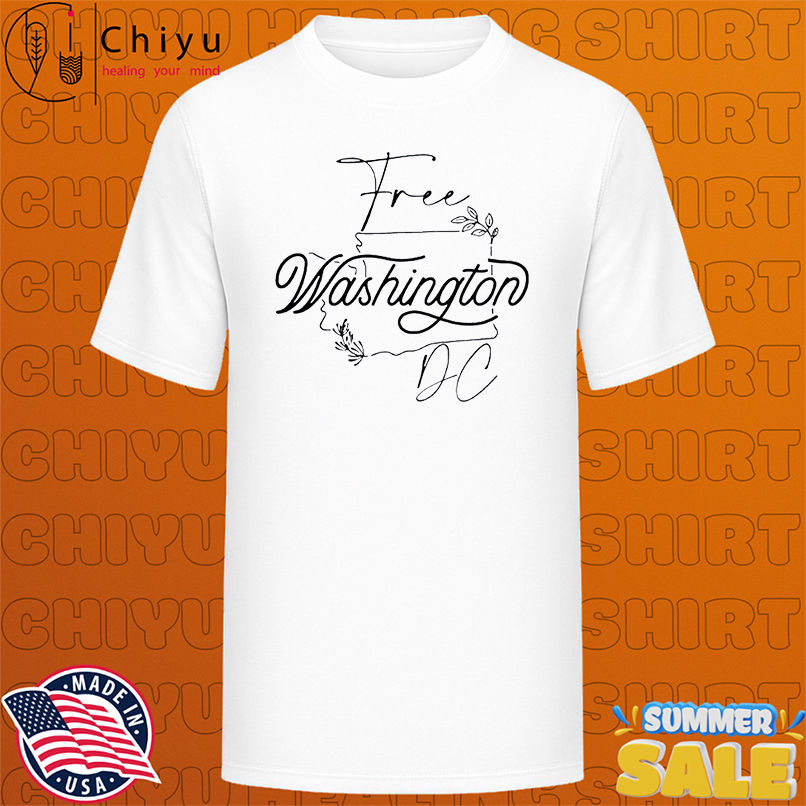 Free Washington DC floral script protest shirt