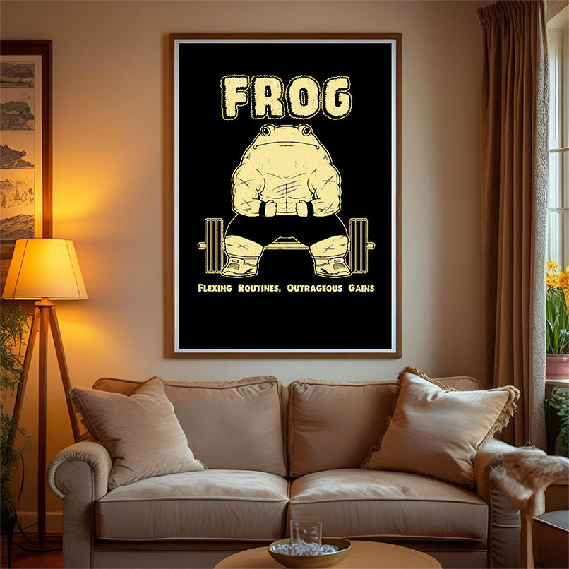Frog flexing routines outrageous gains shirt Frog flexing routines outrageous gains shirt