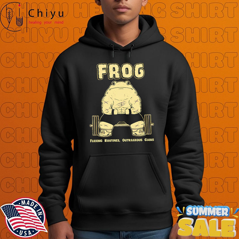Frog flexing routines outrageous gains shirt Frog flexing routines outrageous gains shirt