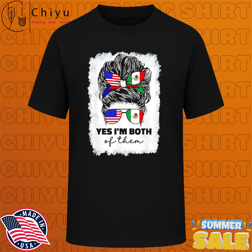 Half Mexico Half American Flag Girl Punk shirt