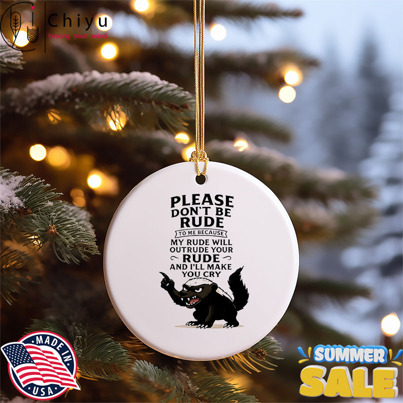 Honey Badger please don't be rude to me because my rude will outrude your rude and i'll make you cry shirt