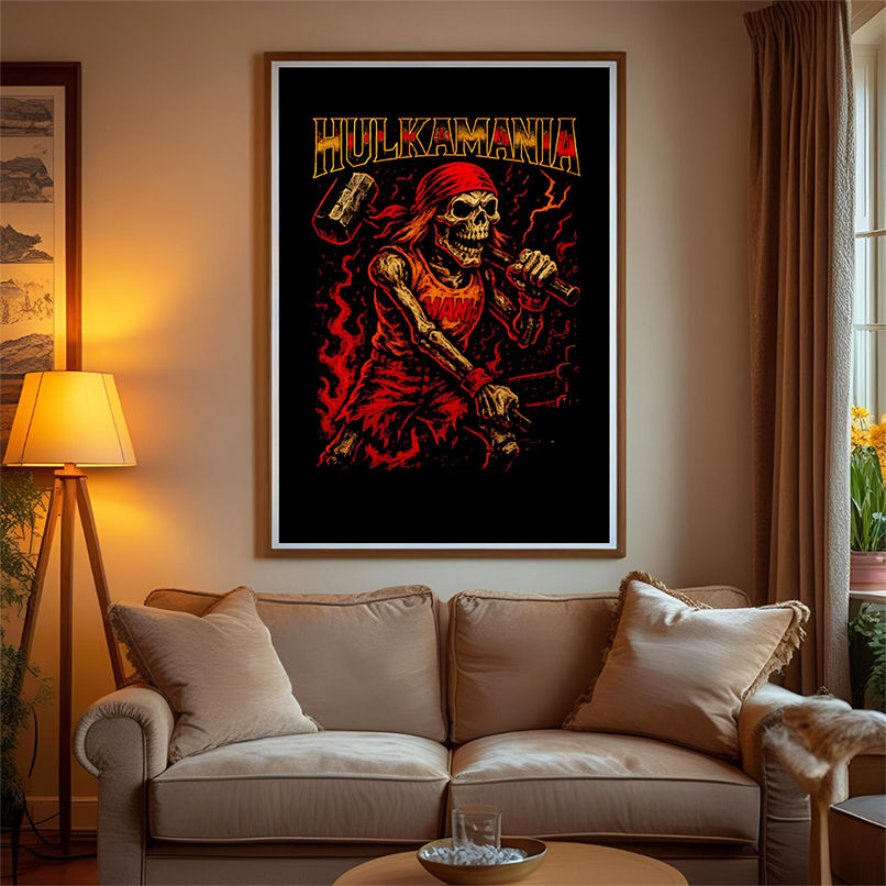 Hulkamania skeleton graphic shirt Hulkamania skeleton graphic shirt