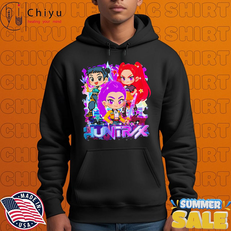 Huntrix Anime Chibi Rumi Mira Zoey KPop Demon Hunters Digital Art shirt
