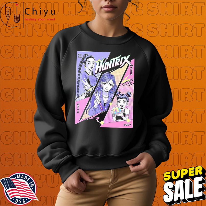 Huntrix Pastel Pop Art Rumi Mira and Zoey KPop Demon Hunters shirt Huntrix Pastel Pop Art Rumi Mira and Zoey KPop Demon Hunters shirt