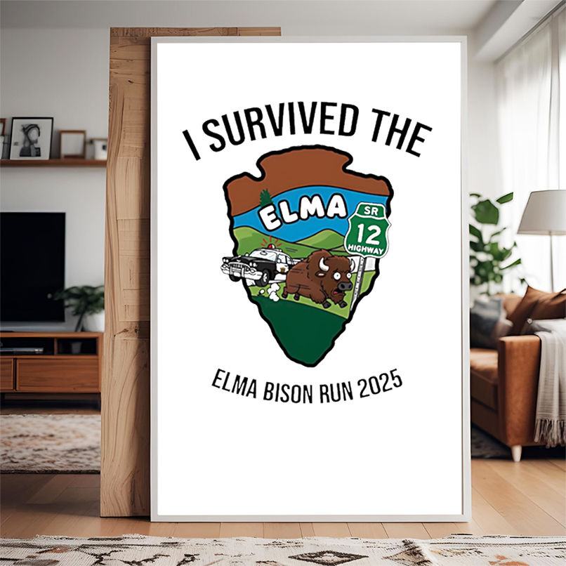 I survived the Elma Bison run 2025 shirt I survived the Elma Bison run 2025 shirt