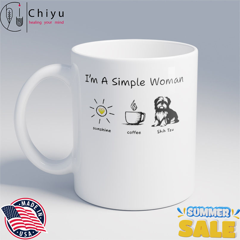 I'm a simple woman sunshine coffee and Shih Tzu shirt
