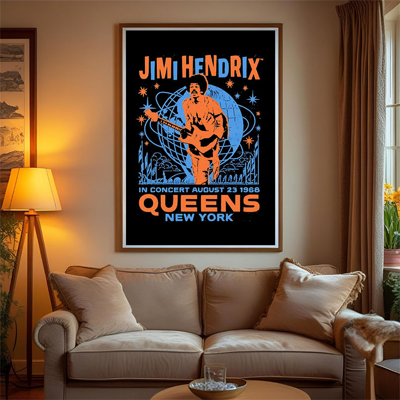 Jimi Hendrix Queens New York 1968 shirt Jimi Hendrix Queens New York 1968 shirt