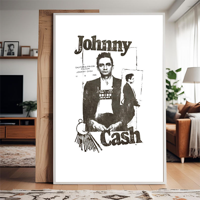 Johnny Cash California prison Folsom shirt Johnny Cash California prison Folsom shirt