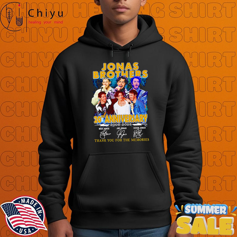 Jonas Brothers 20th anniversary 2005 2025 thank you for the memories shirt Jonas Brothers 20th anniversary 2005 2025 thank you for the memories shirt