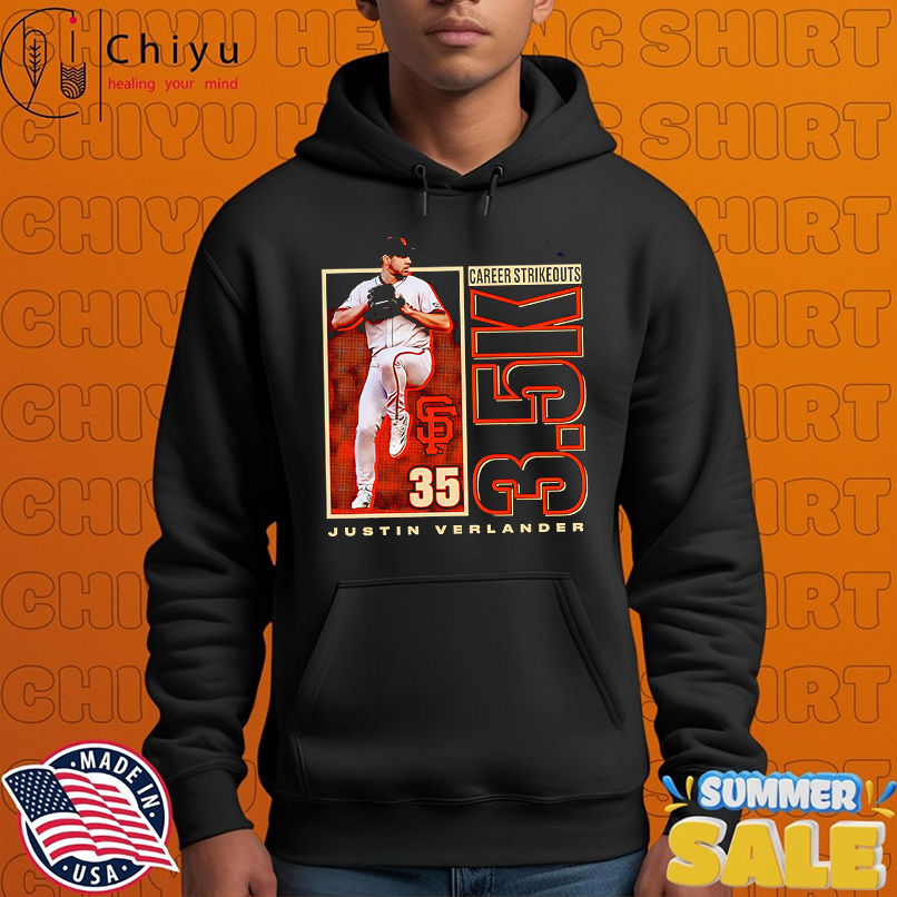 Justin Verlander San Francisco Giants 3500 Career Strikeouts shirt