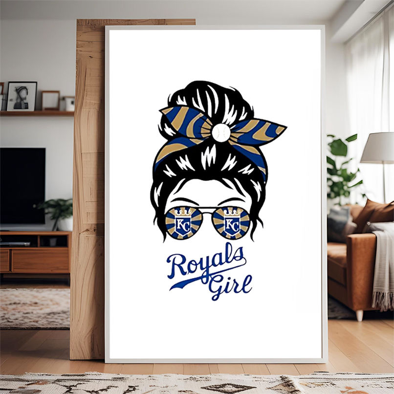 Kansas City Royals Girl Messy Bun Glasses shirt Kansas City Royals Girl Messy Bun Glasses shirt