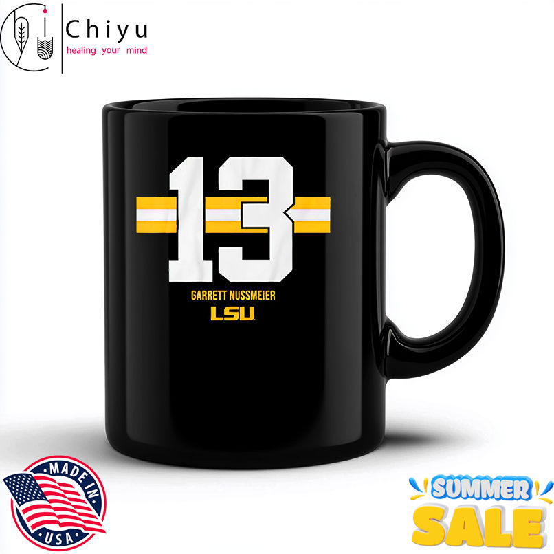 LSU Football Garrett Nussmeier Name Number 13 Stripe shirt