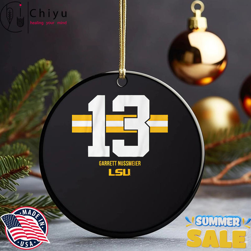 LSU Football Garrett Nussmeier Name Number 13 Stripe shirt