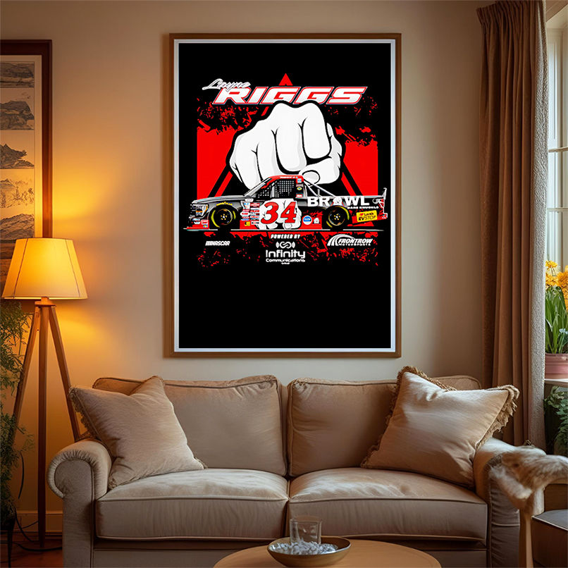 Layne Riggs Checkered Flag Bare Knuckle Boxing car shirt Layne Riggs Checkered Flag Bare Knuckle Boxing car shirt