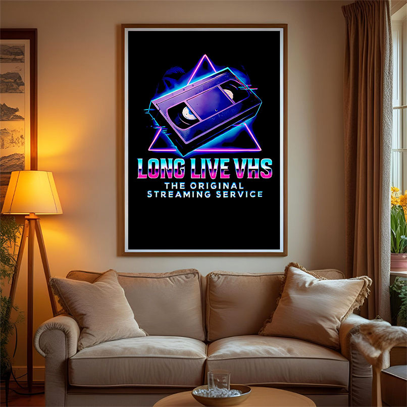 Long live Vhs the original streaming service neon retro shirt Long live Vhs the original streaming service neon retro shirt
