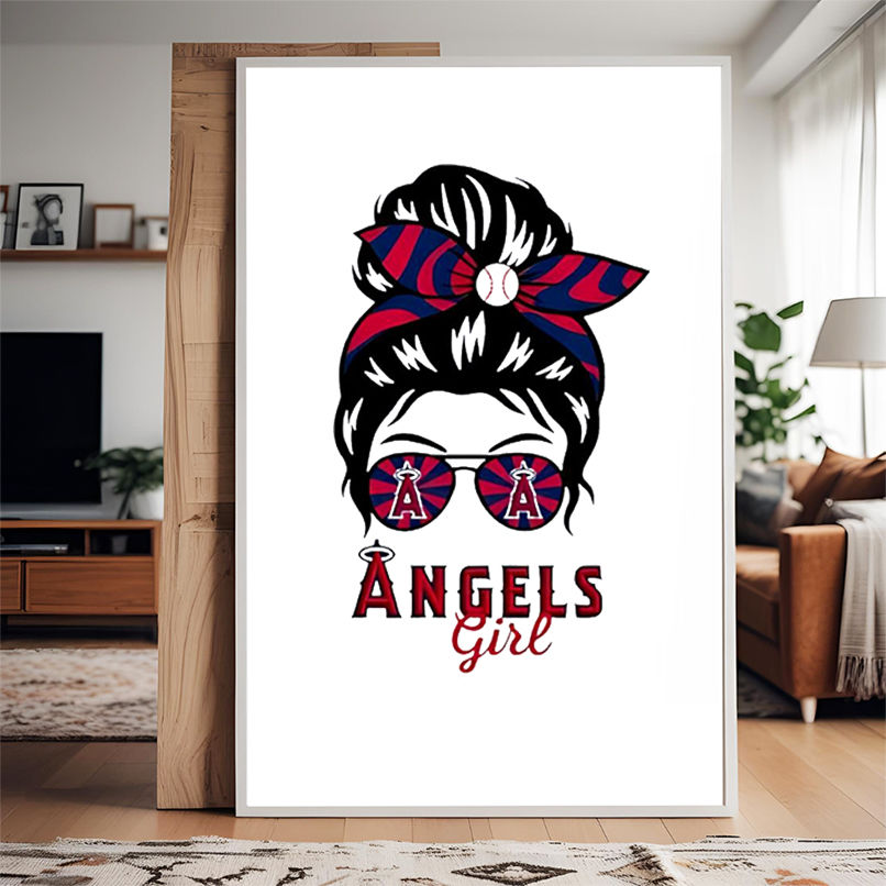 Los Angeles Angels Girl Messy Bun Glasses shirt Los Angeles Angels Girl Messy Bun Glasses shirt