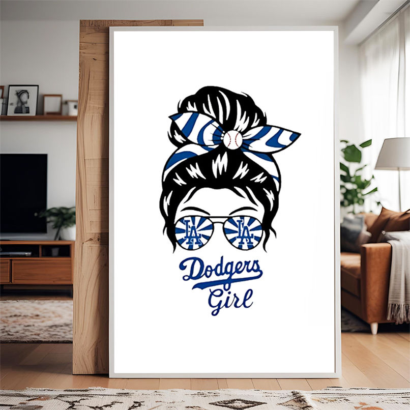 Los Angeles Dodgers Girl Messy Bun Glasses shirt Los Angeles Dodgers Girl Messy Bun Glasses shirt