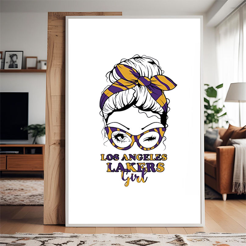 Los Angeles Lakers Girl Messy Bun shirt Los Angeles Lakers Girl Messy Bun shirt