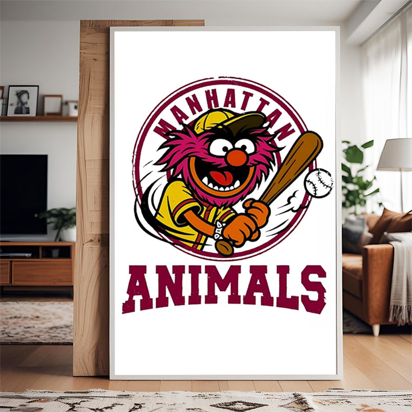 Manhattan Animals mascot baseball shirt Manhattan Animals mascot baseball shirt