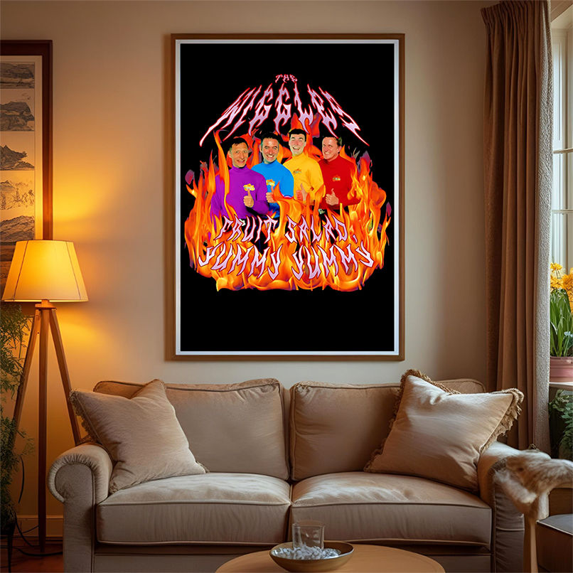 Metal Wiggles with flames shirt Metal Wiggles with flames shirt