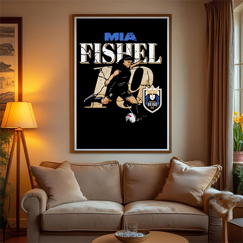 Mia Fishel Seattle Reign Cracked Number 19 American soccer player shirt Mia Fishel Seattle Reign Cracked Number 19 American soccer player shirt