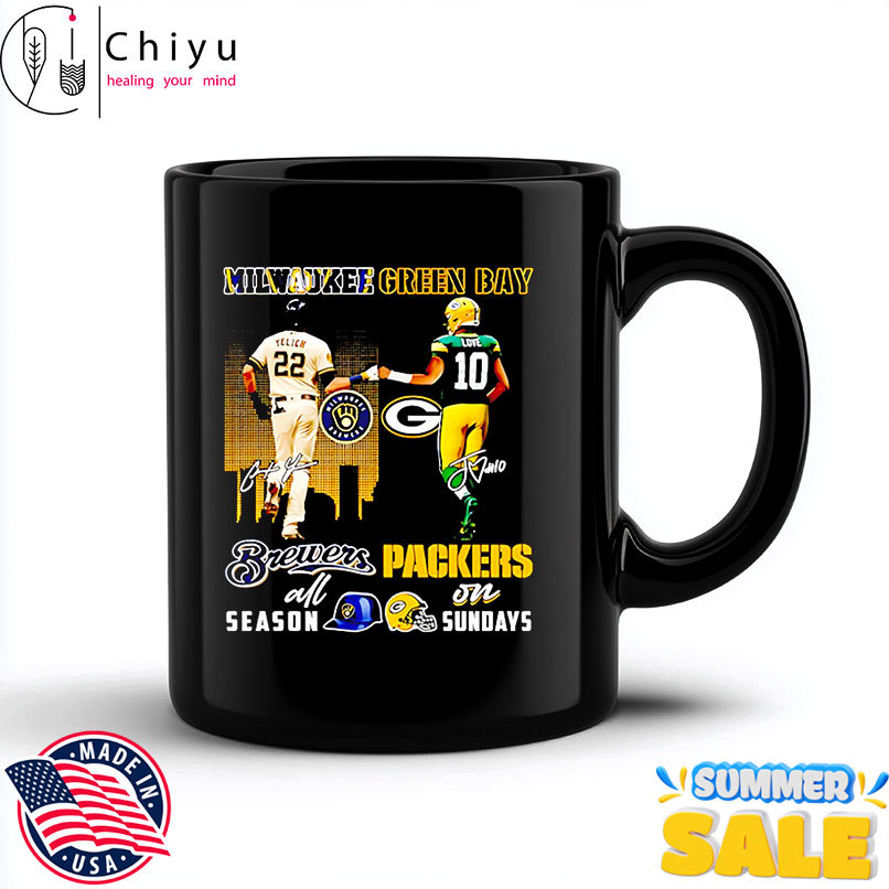 Milwaukee Brewers All Season x Green Bay Packers On Sunday Signature shirt Milwaukee Brewers All Season x Green Bay Packers On Sunday Signature shirt