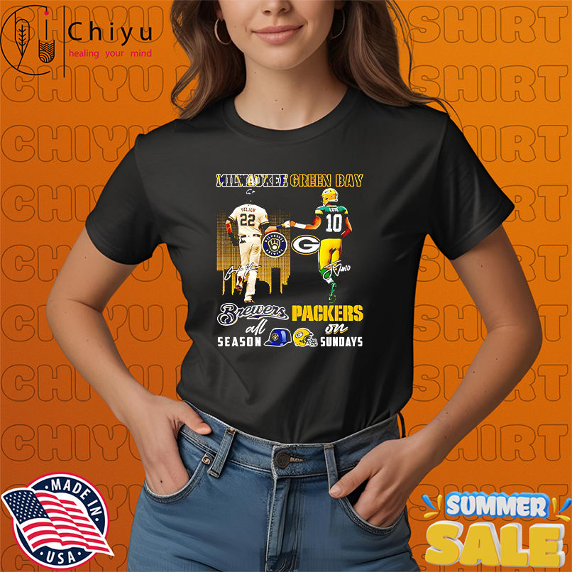 Milwaukee Brewers All Season x Green Bay Packers On Sunday Signature shirt