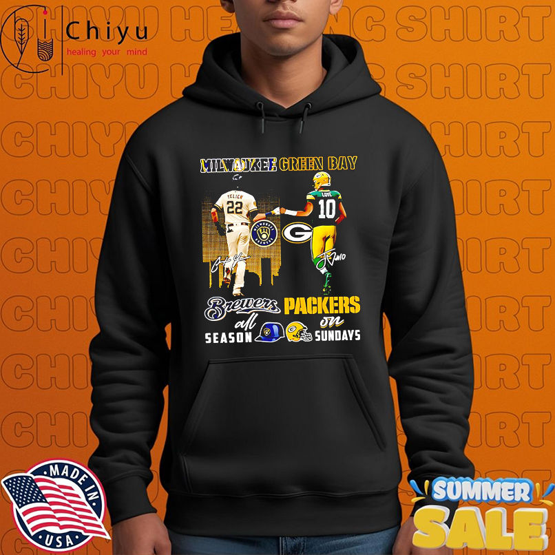 Milwaukee Brewers All Season x Green Bay Packers On Sunday Signature shirt