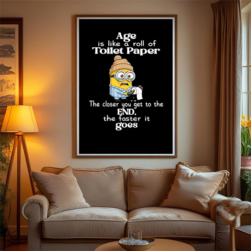 Minion age is like a roll of toilet paper the closer you get to the end shirt Minion age is like a roll of toilet paper the closer you get to the end shirt