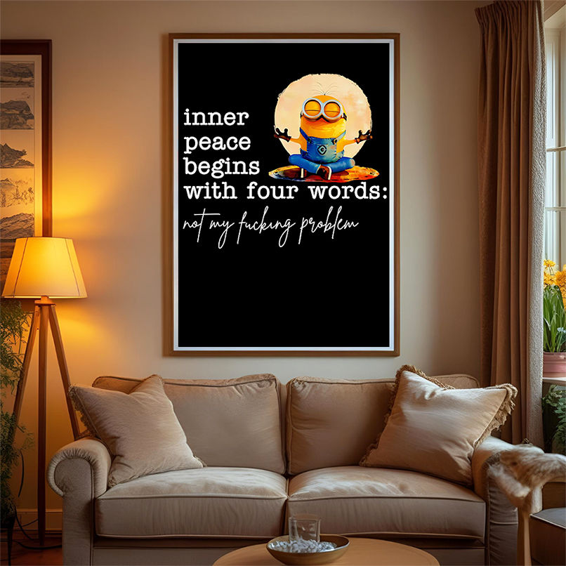 Minion inner peace begins with four words not my fucking problem shirt Minion inner peace begins with four words not my fucking problem shirt