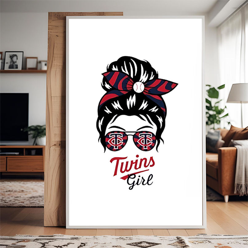 Minnesota Twins Girl Messy Bun Glasses shirt Minnesota Twins Girl Messy Bun Glasses shirt