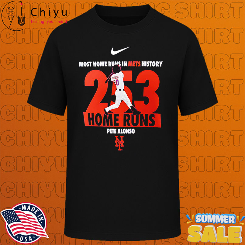 Most Home Runs In Mets History 253 Pete Alonso New York Mets Home Run shirt