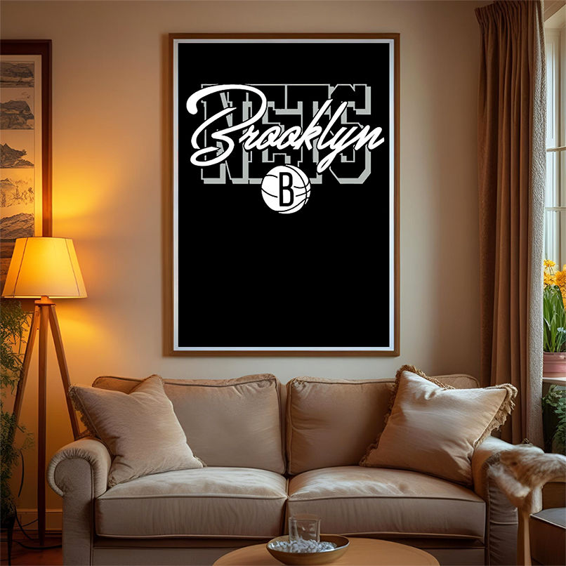 NBA Brooklyn Nets Blockletter Script Logo shirt NBA Brooklyn Nets Blockletter Script Logo shirt