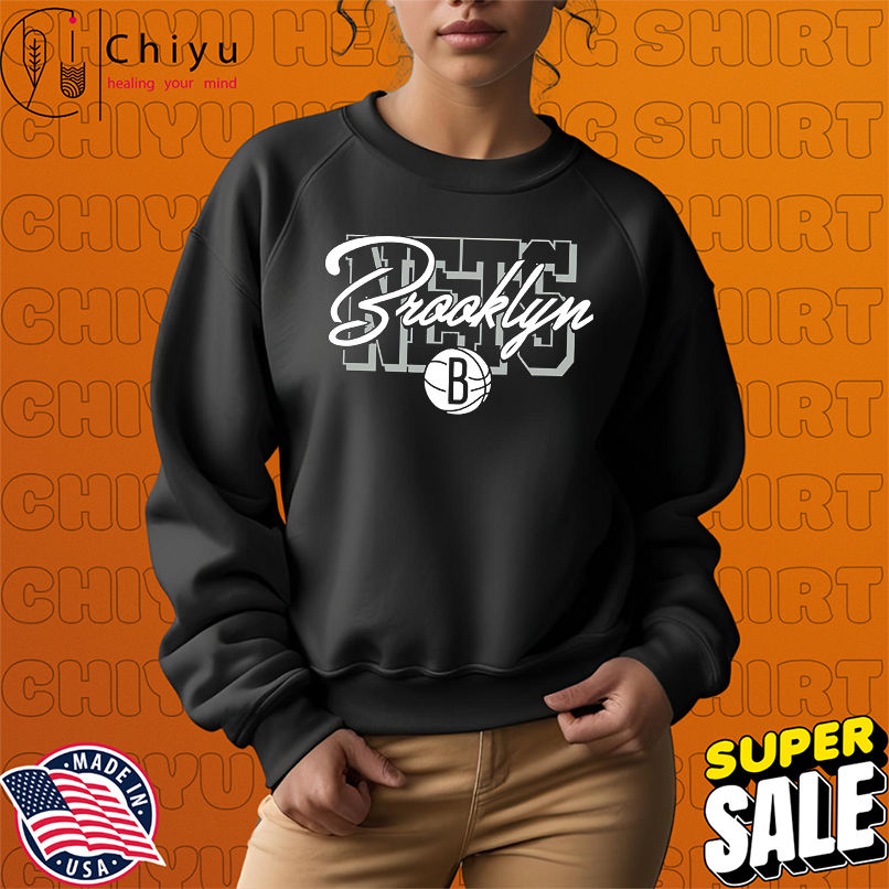 NBA Brooklyn Nets Blockletter Script Logo shirt NBA Brooklyn Nets Blockletter Script Logo shirt