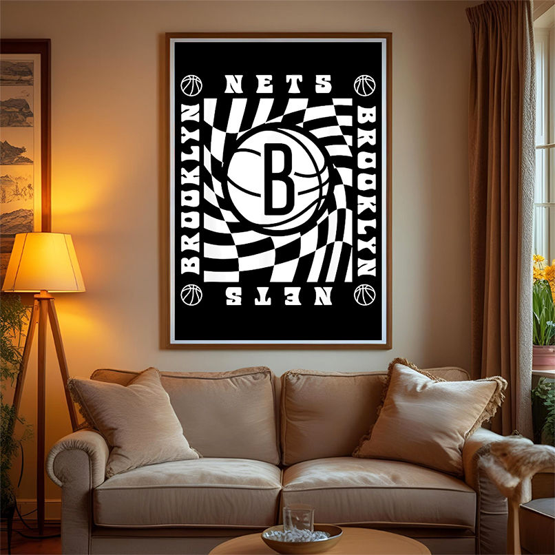 NBA Brooklyn Nets Retro Checkerboard Wave shirt NBA Brooklyn Nets Retro Checkerboard Wave shirt