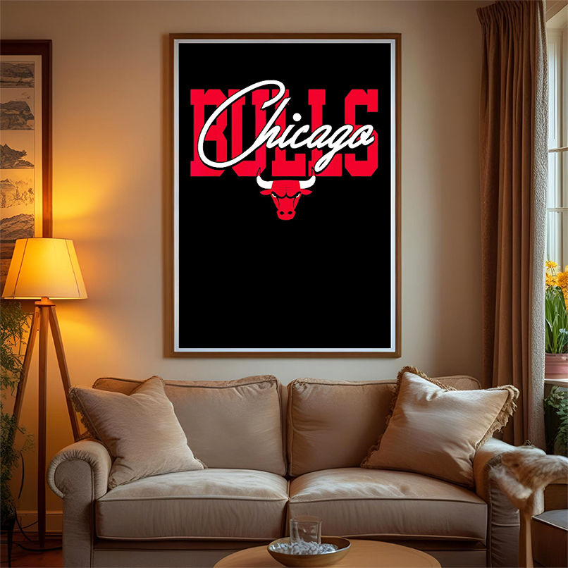 NBA Chicago Bulls Blockletter Script shirt NBA Chicago Bulls Blockletter Script shirt