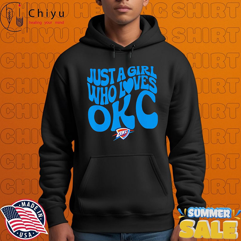 NBA Just A Girl Who Loves OKC Blue Wavy Logo shirt NBA Just A Girl Who Loves OKC Blue Wavy Logo shirt