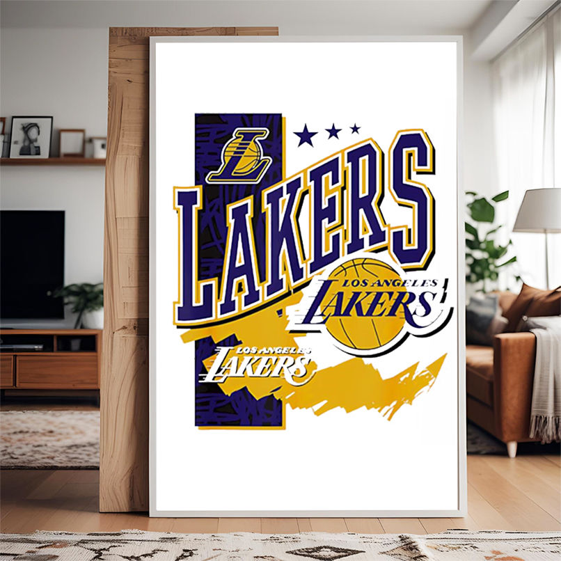NBA Official Los Angeles Lakers Barred Player shirt NBA Official Los Angeles Lakers Barred Player shirt